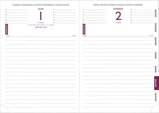 Detalle 2 de Exacompta Agenda journalier 17 Winner 170x120