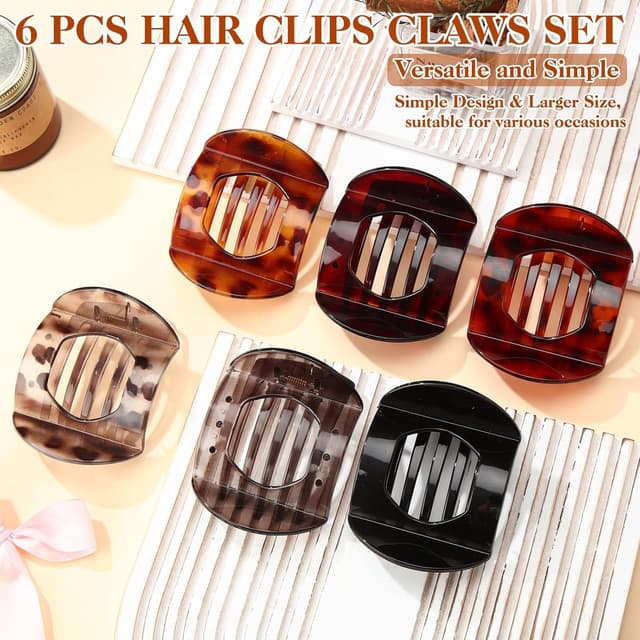 Thumbnail 2 de Large Flat Hair Clips 3.44×2.76 in