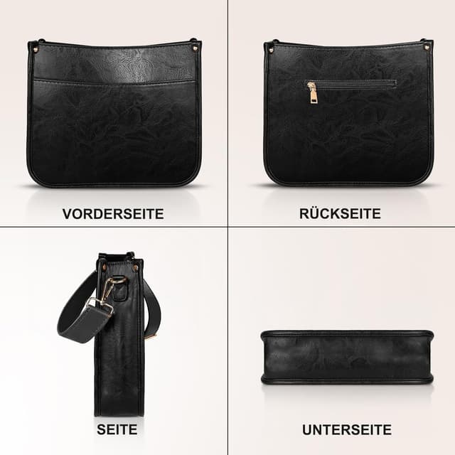 Detalle 2 de ISEYOU Umhängetasche Damen Crossbody mit 2 Gurten