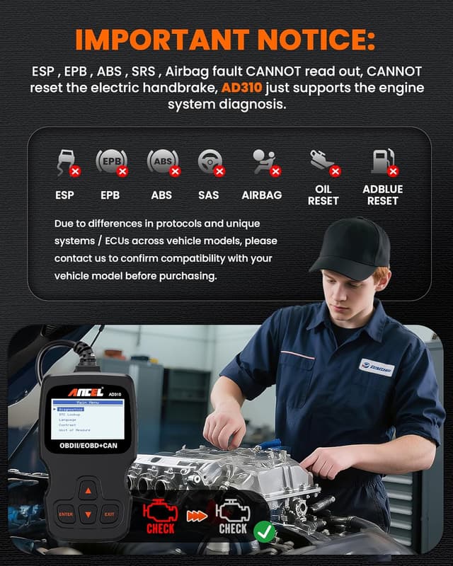 Thumbnail 6 de ANCEL AD310 OBD2 Diagnosegerät