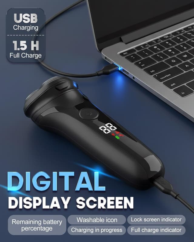 Detalle de Rantizon Men’s Electric Shaver, IPX5