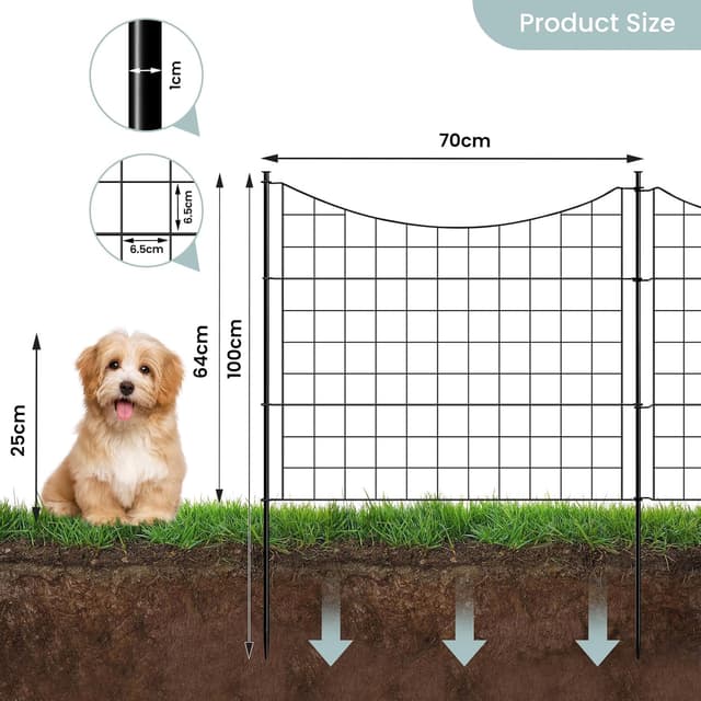 Thumbnail 6 de WOLTU Vallas Decorativas para Jardín 🏡 Set 10 Negro