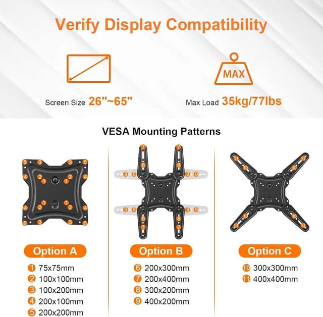 Thumbnail 3 de GRIFEMA GB1010 TV wall bracket 26–65 inch