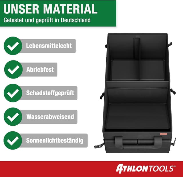 Thumbnail 6 de ATHLON TOOLS Kofferraum Organizer XXL – faltbare Kofferraumtasche mit Deckel, rutschfest und verstärkt
