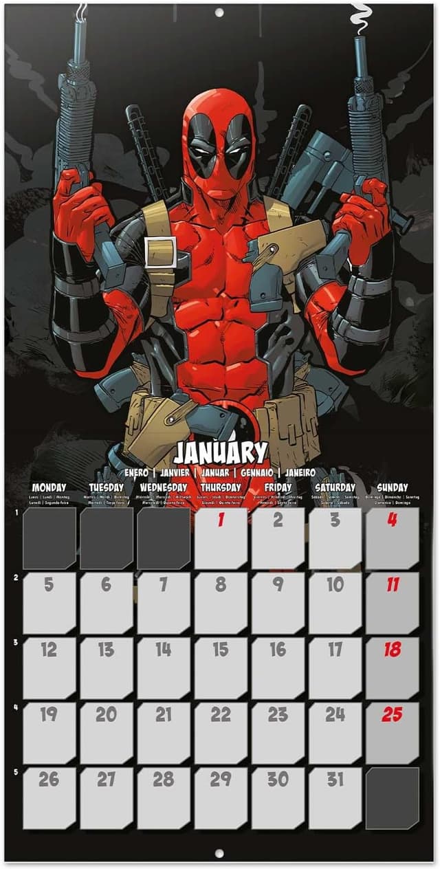 Thumbnail 4 de Grupo Erik Calendario 2026 Deadpool 30x30 cm 🗓