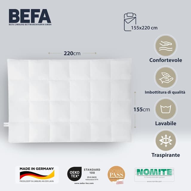 Thumbnail 1 de BEFA NATUR piumino 155x220 cm per tutte le stagioni