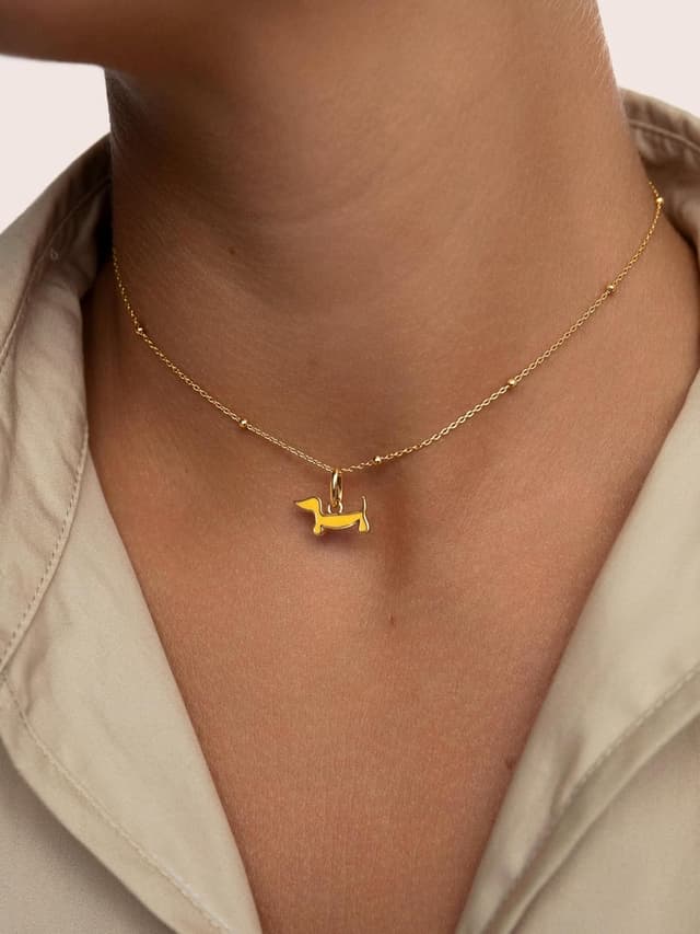 Thumbnail 1 de SINGULARU Charms Mini Teckel in smalto 18kt oro