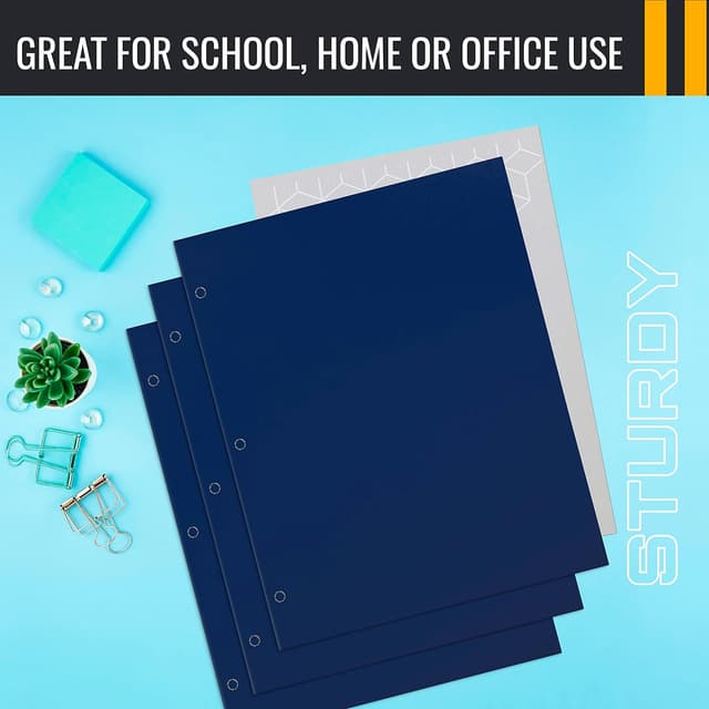 Thumbnail 5 de Better Office Products Two Pocket Portfolio Folders 50-Pack