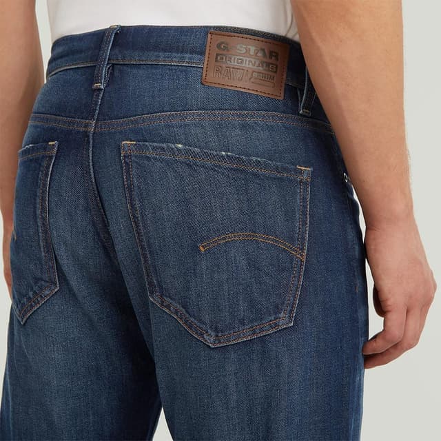 Detalle de G-STAR Mosa Straight Jeans für Herren – gerade geschnittene Jeans mit Hosenschlitz-Reißverschluss