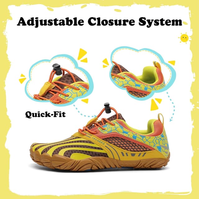 Detalle de SAGUARO Scarpe Barefoot Bambini da trail running a piedi nudi, GR.24-36