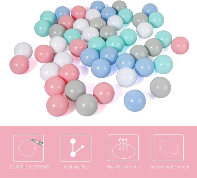 Detalle 1 de LANGXUN Soft Plastic Ball Pit Balls 50 100 200 🪀