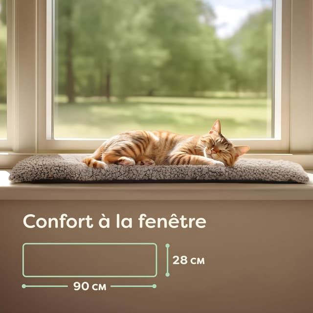 Detalle 2 de Knupis Coussin de Fenetre pour Chat 90x28cm