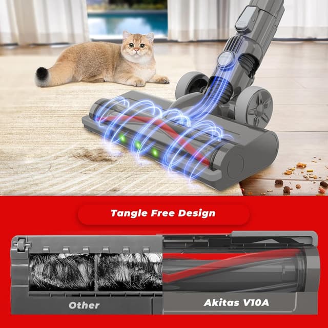 Detalle 2 de Akitas V10A 60 min cordless vacuum cleaner