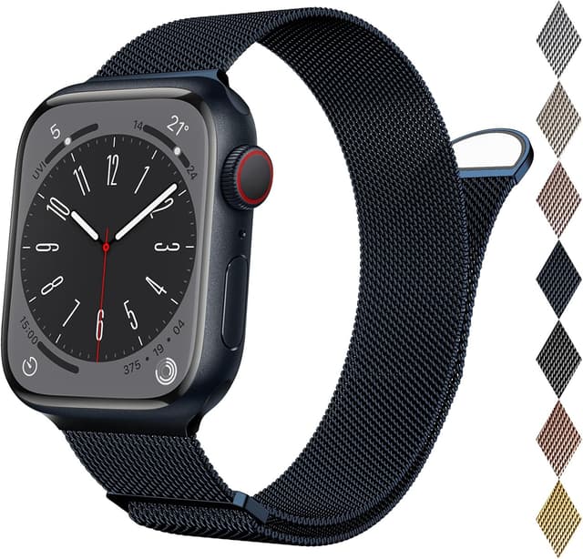 Detalle de Milanese Loop Magnetic Metal Band for Apple Watch (38/40/41/42/44/45/46/49mm) – Adjustable clasp