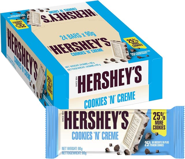 Detalle de Hershey Reese's Cookies 'n' Creme White Chocolate Bar 90 g