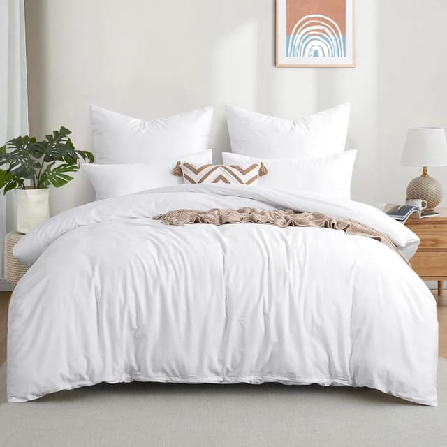 Detalle 2 de Aisbo Bettwäsche 220x240 Baumwolle Weiss