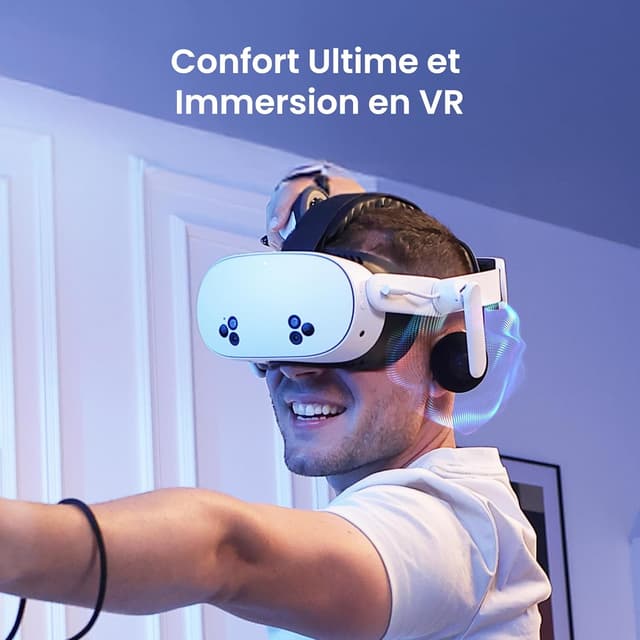 Detalle 2 de KIWI design K4 Duo : sangle audio avec batterie pour Meta Quest 3/3S