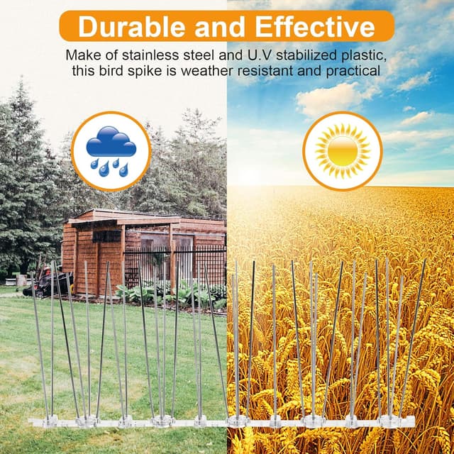 Detalle de Dissuasori per piccioni da 1 metro (anti-piccioni) – 4 pezzi per balconi, tetti e giardini