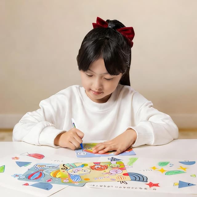 Detalle 2 de DD.DOG 12 Colour Kids Dry Wipe Whiteboard Pens (Non-Toxic, Low Odour) Mini Fine Tip