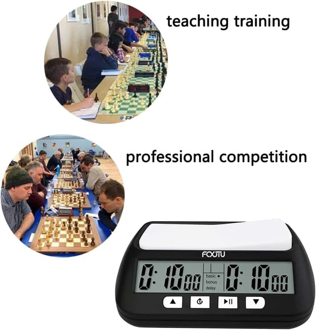 Detalle 2 de FCXJTU Professional Digital Chess Timer (FCXJTU) with Alarm, Countdown/Count-up and Delay