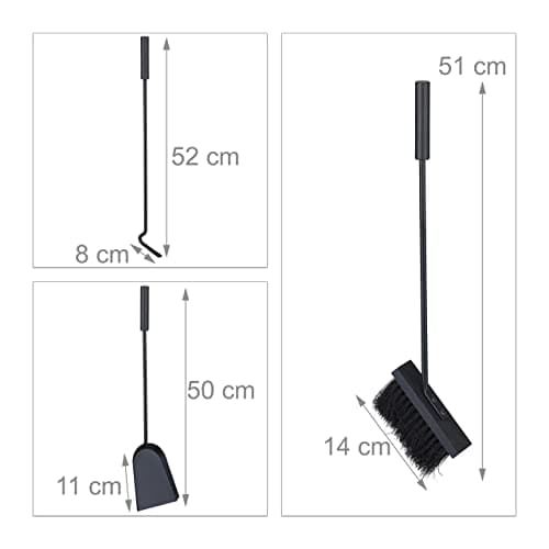 Thumbnail 4 de Relaxdays Juego Accesorios para Chimenea 🖤 Acero Inoxidable