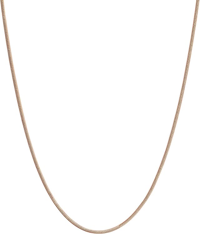 Detalle de FOCALOOK Damen-Schlangenkette aus Edelstahl 316L, 1,2 mm – ohne Anhänger, 45–75 cm