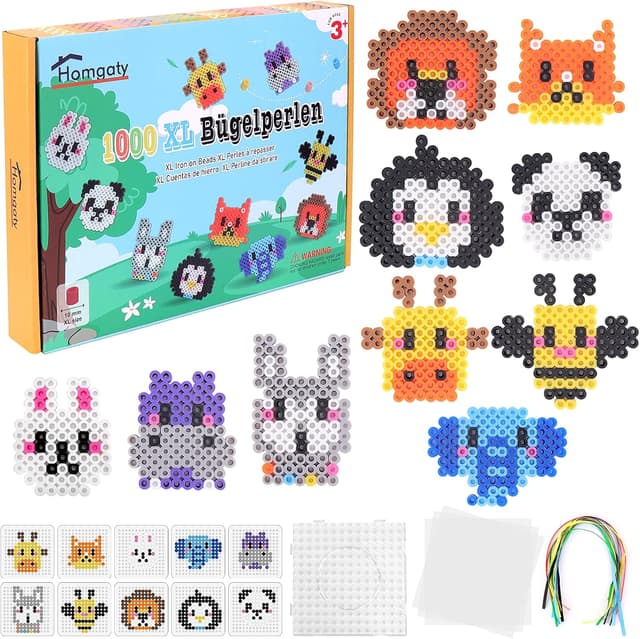 Detalle de Homgaty Große 10mm Bügelperlen Tiere Set