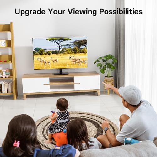 Thumbnail 7 de BONTEC Soporte TV Pie para Pantallas de 23-42 Pulgadas LCD/LED/OLED Plasma y Curva, Soporte Pie TV Mesa Universal con Rotación y Altura Ajustable, hasta 45kg, Máx. VESA 200x200mm