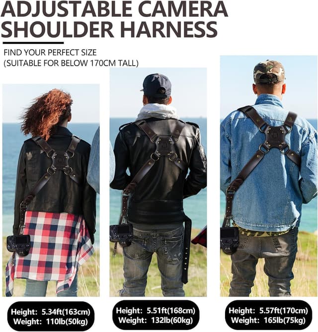 Thumbnail 4 de 4J LEDR Sangle double caméra en cuir