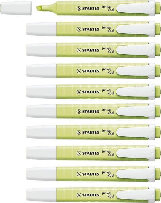 Imagen de STABILO Swing Cool Pastel ✨ Caja con 10 marcadores Lima en OfertitasTOP