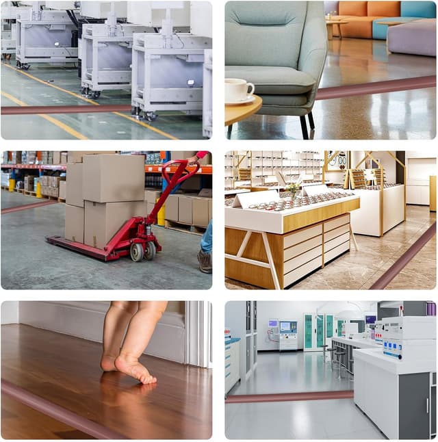 Detalle de DIKARIYA Kabelkanal rot, selbstklebend, flexibel (3 cm x 3 m) für Boden und Kabelschutz