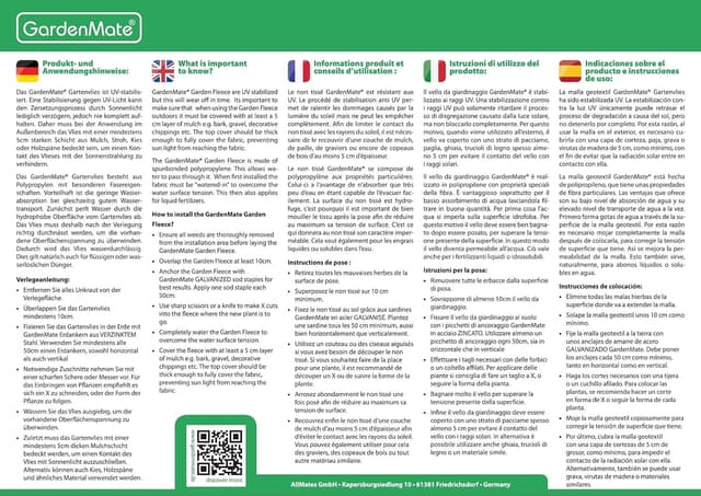 Detalle 2 de GardenMate Unkrautvlies 20 m² für Garten