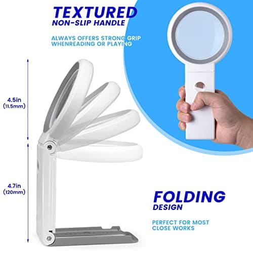 Detalle 2 de KIBTOY Lupa con Luz 18 LED