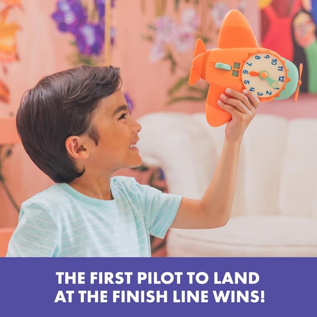 Detalle de Learning Resources Jeu d’horloge Temps de vol : jeu éducatif pour apprendre à dire l’heure (dès 4 ans)