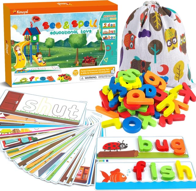 Detalle de KMUYSL See & Spell CVC Word Builder for Ages 3–6