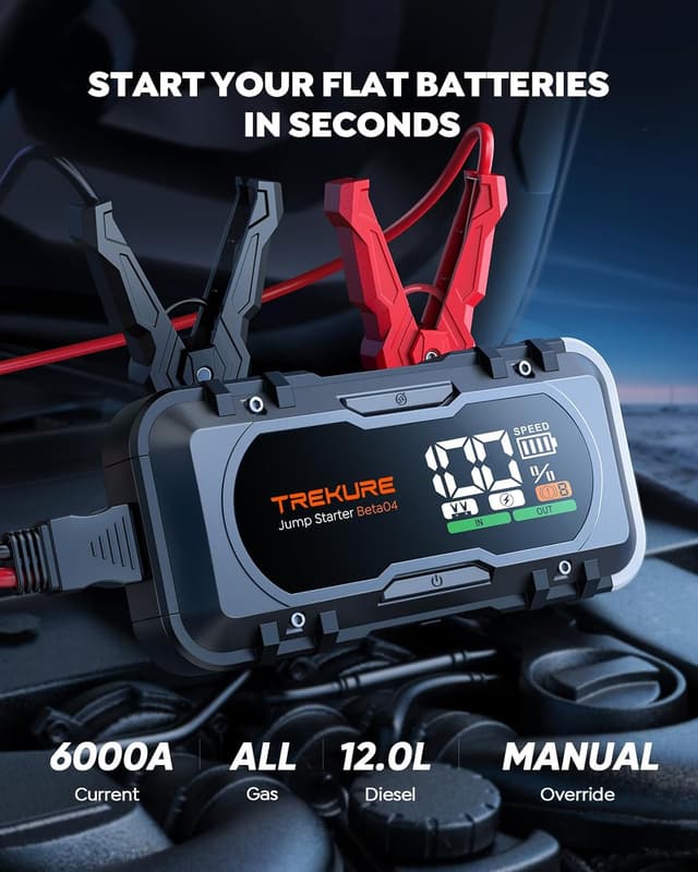 Detalle 2 de TREKURE Jump Starter 6500A 12V car booster pack