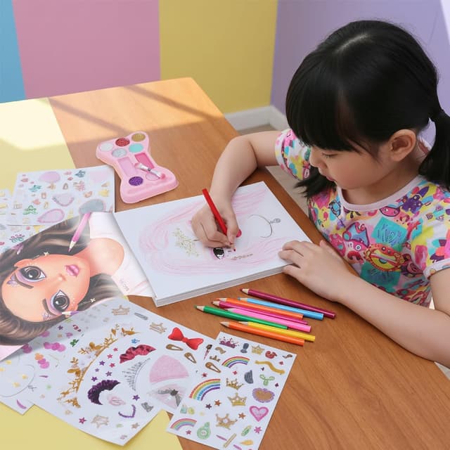 Thumbnail 6 de BSCOOL Make-up Artist 3-in-1 Fun Makeup, Sticker & Coloring Kit for Girls (Ages 5+)