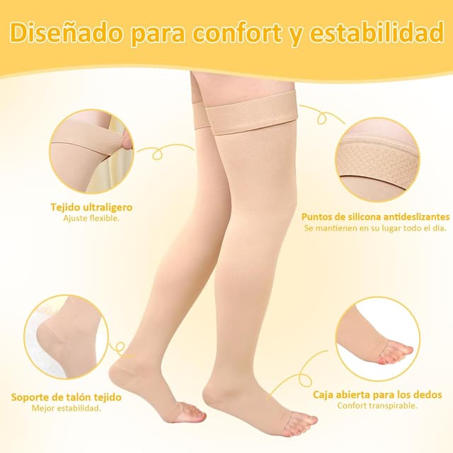 Thumbnail 2 de PUTUO Medias de Compresión Muslo 20–30 mmHg talla grande