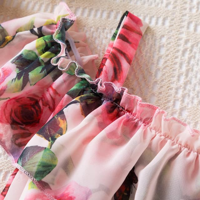 Thumbnail 6 de Girls floral off-shoulder dress 1-6