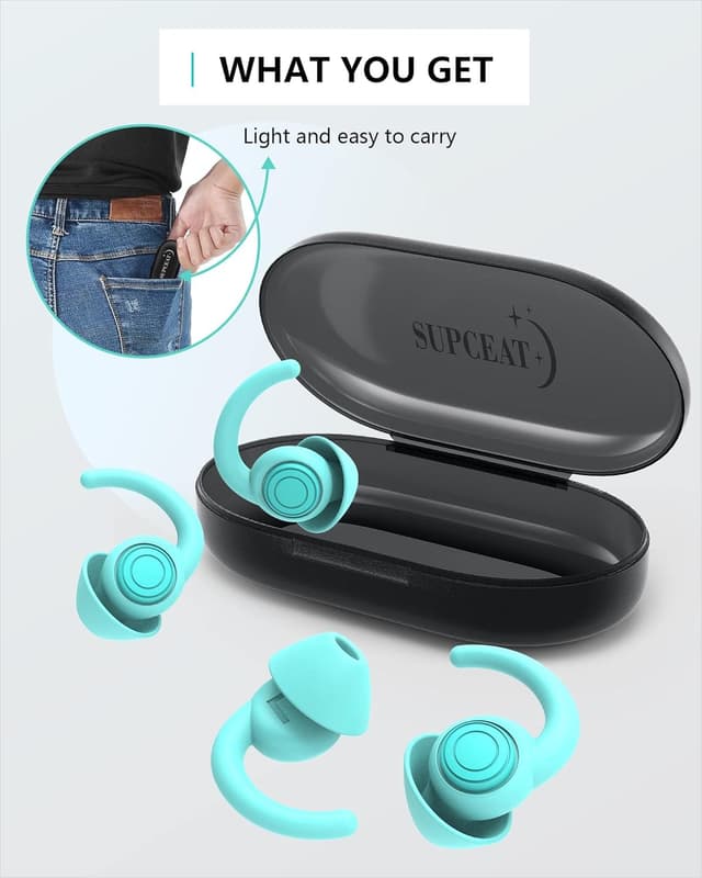 Thumbnail 4 de SUPCEAT Silicone tappi per orecchie 2 paia riutilizzabili