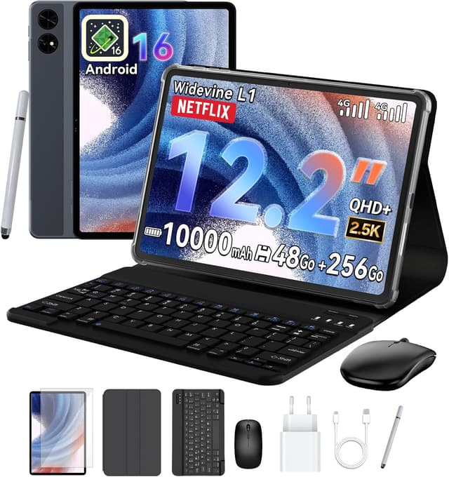 Detalle de TABWEE T60 Android 16 12 pouces 48 Go