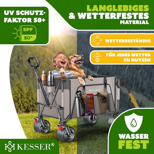 Thumbnail 6 de KESSER® Carro de mano GTR9000 🚚, 200 kg, plegable, resistente, con funda