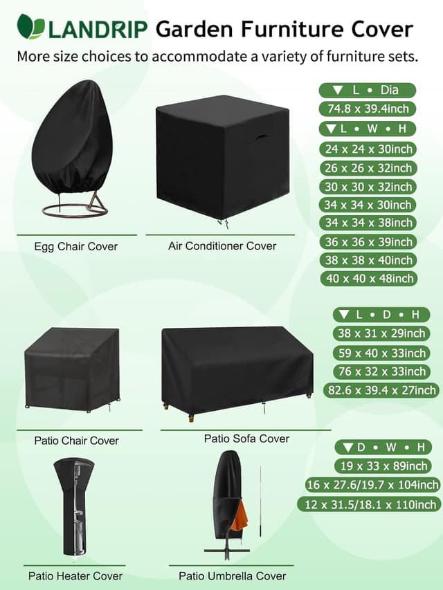 Thumbnail 6 de Landrip Funda Impermeable para Muebles de Exterior 🛋