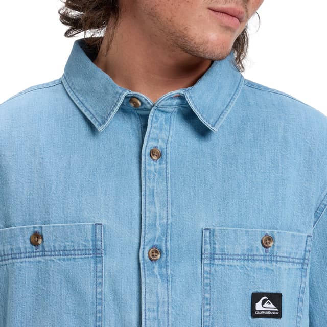 Detalle 2 de Quiksilver Bozeman Denim: camisa vaquera de hombre de algodón