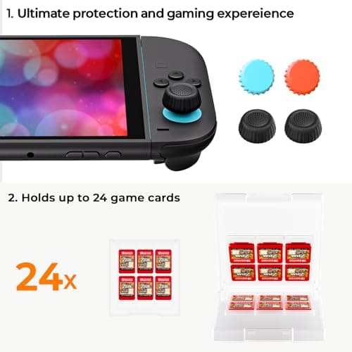 Thumbnail 7 de Retear Retear Kit Accesorios Switch 2 17 en 1: mandos, protectores, agarres y funda de transporte