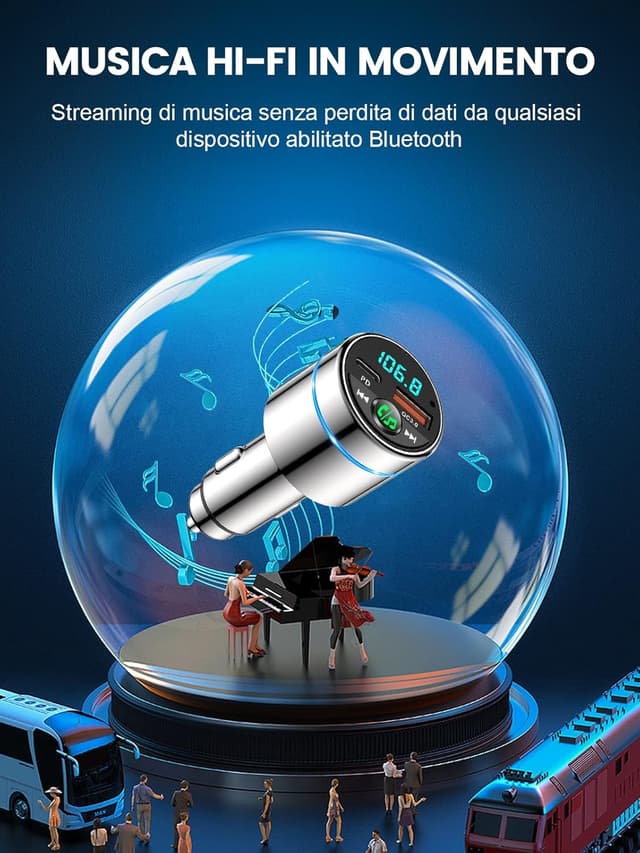 Detalle de Mohard Bluetooth Auto 5.3 per FM