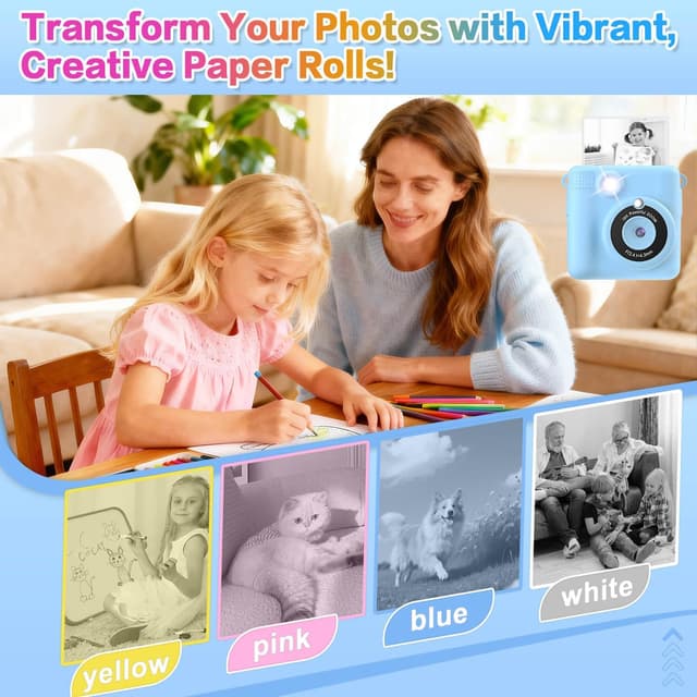 Thumbnail 6 de QUASON Kids Instant Camera Paper 18 rolls