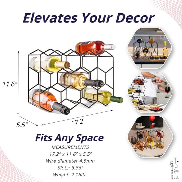 Thumbnail 4 de Gusto Nostro Portabottiglie da Tavolo 14 Bottiglie Nero