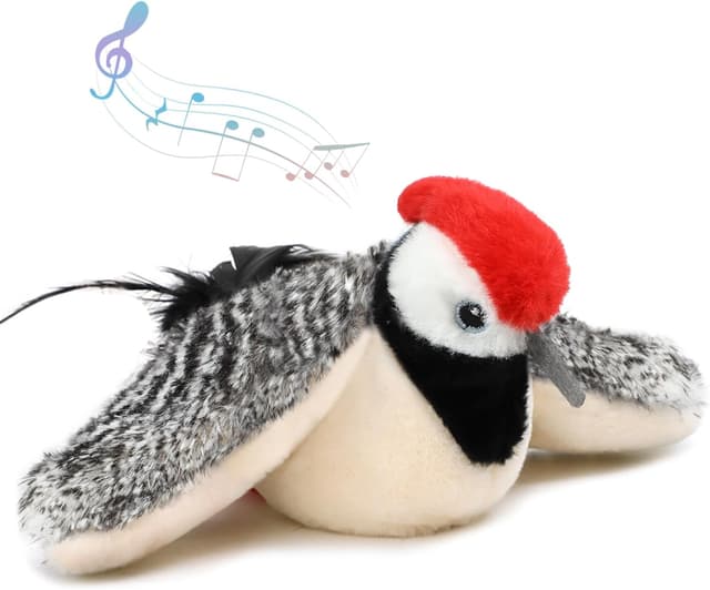 Detalle de Nepfaivy Elektrisches Katzenspielzeug Vogel