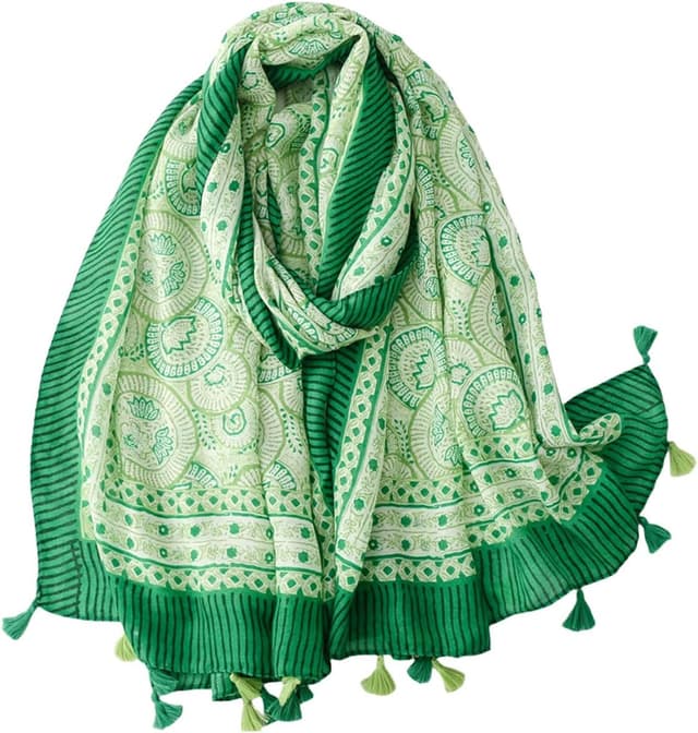 Detalle de prinfantasy women’s long scarf shawl wrap (180 x 85 cm) – soft, lightweight styling for day to evening